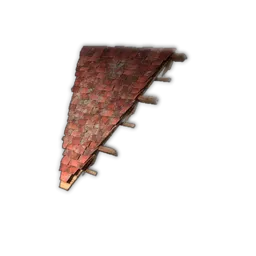 Tiled Inverted Triangular Roof Corner 60°
