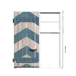 Narrow Chevron Shutter